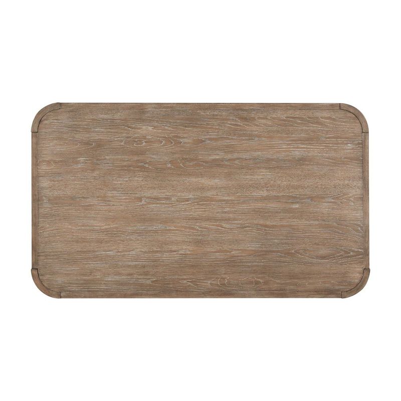 Liberty Furniture Living Room Rectangular Cocktail Table  with Wheels - Burnished Clay Oak Wood image number 4