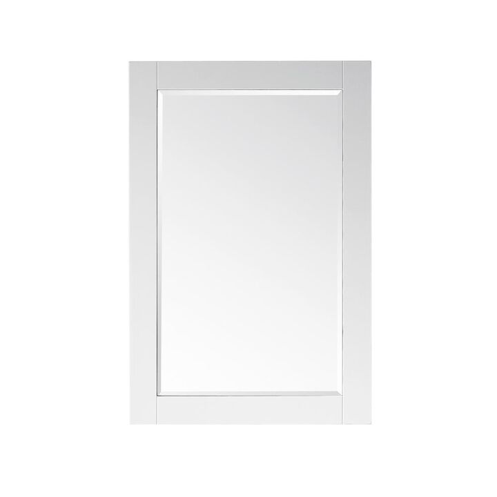 Altair 24 Rectangular Bathroom Wood Framed Wall Mirror in White