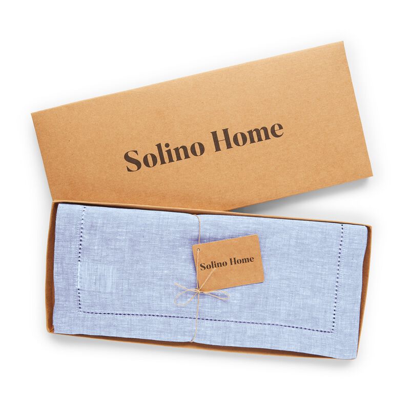 Solino Home Milan 100% Linen Table Runner &ndash; Handcrafted, Machine Washable, Perfect for Holiday and Everyday Dining
