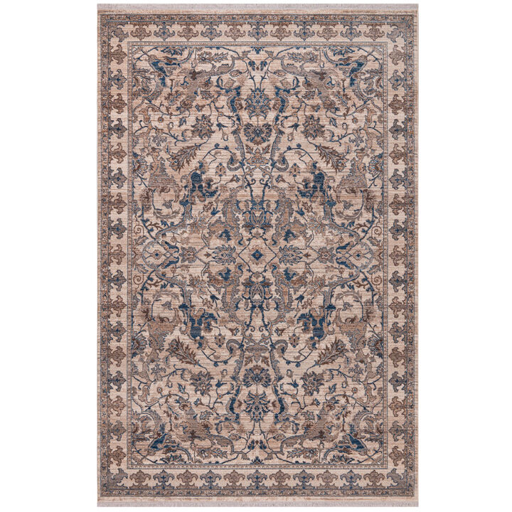 HomeRoots Oriental Area Rug With Fringe