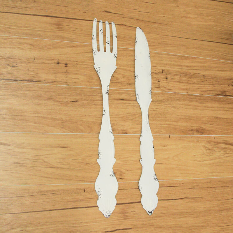 30 In Large Utensil Wall Art Decorative Knife Fork Farmhouse Kitchen Set of 2 image number 6