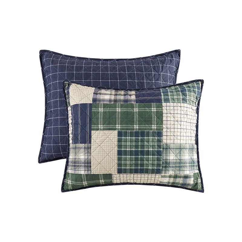 Gracie Mills Otha 3 Peice Plaid Reversible Quilt Set