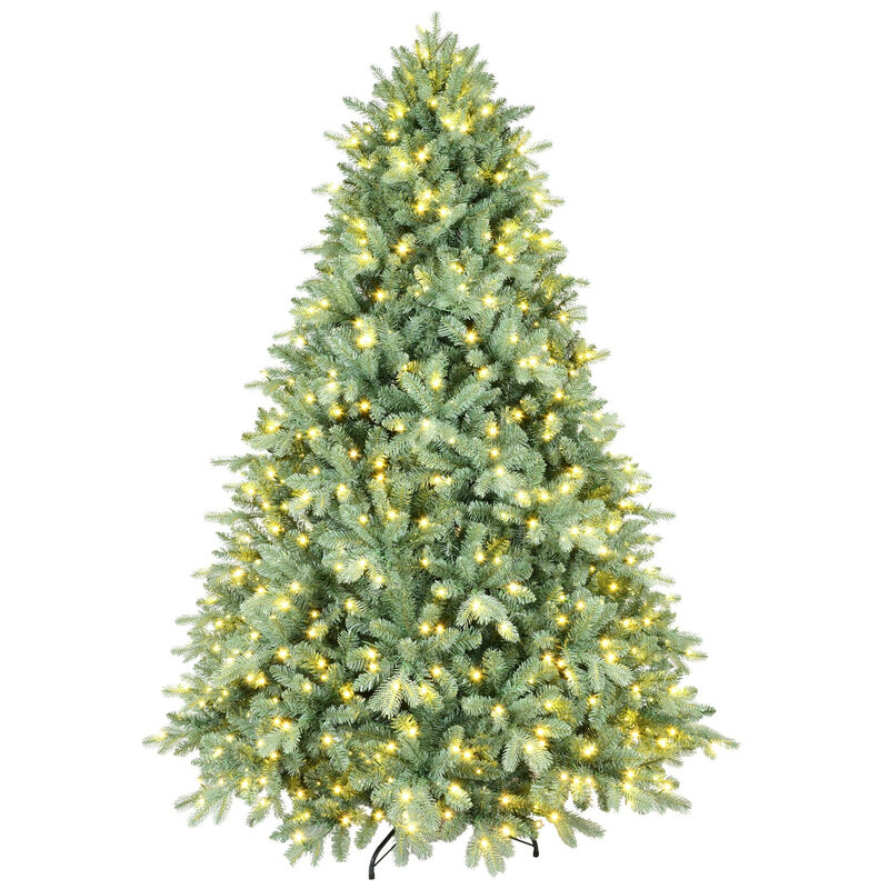 HomeRoots 7' Pre Lit Full Spruce Christmas Tree image number 0
