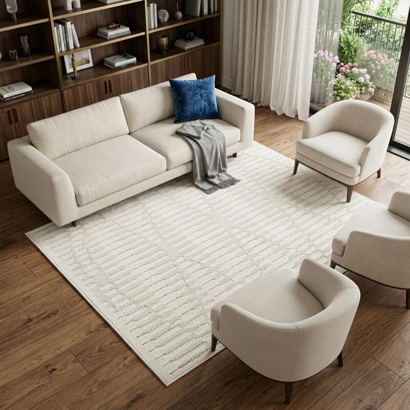 HomeRoots Geometric Area Rug image number 1