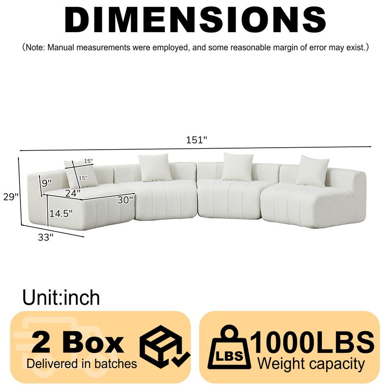 Figkos Morden Chenille curved sectional sofa image number 9