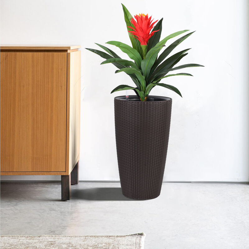 WOW PIONEER Set of 2 Tall Indoor Outdoor Planters with Automatic Watering System, Water Level Monitor, Inner Bucket for Garden, Patio, Porch, Backyard image number 1