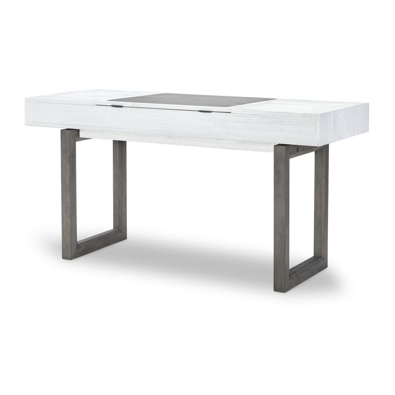 Legacy Classic Terra Luna Desk/Vanity, 2 Drawers, Leathered Wrapped Center Section