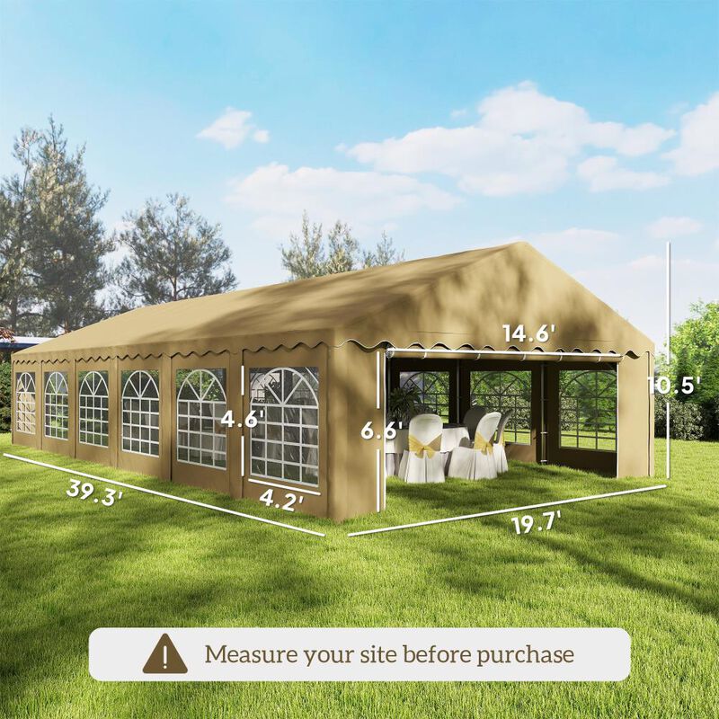Hivvago 20x40 Event Canopy Tent with 12 Windows image number 2
