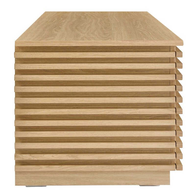Modway Render 47" Wood Grain Storage Bench in Oak image number 2