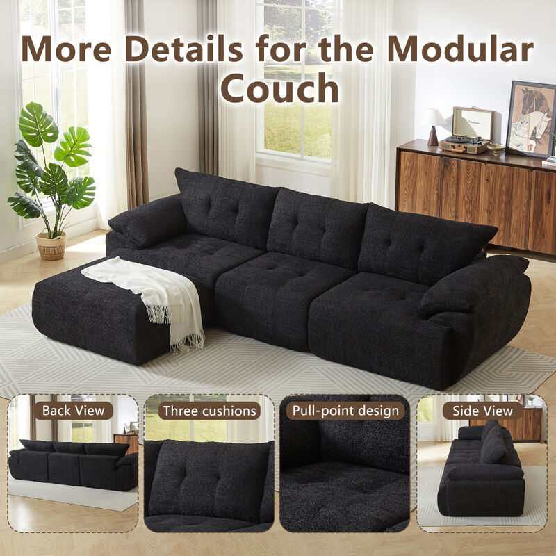 Papkog Chenille Modular Sectional Sofa image number 6