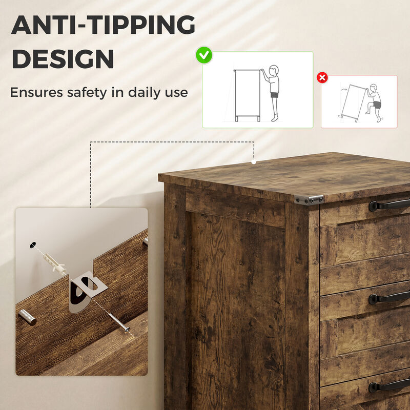 Hivvago Vertical File Cabinet with 3 Drawers for Office Storage image number 7