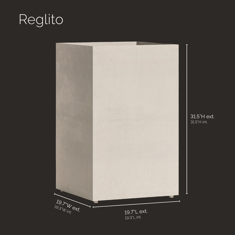 COSAPOTS Reglito Tall Square Planter &ndash; Fiberglass Indoor/Outdoor and Weather-Resistant Large Planter.