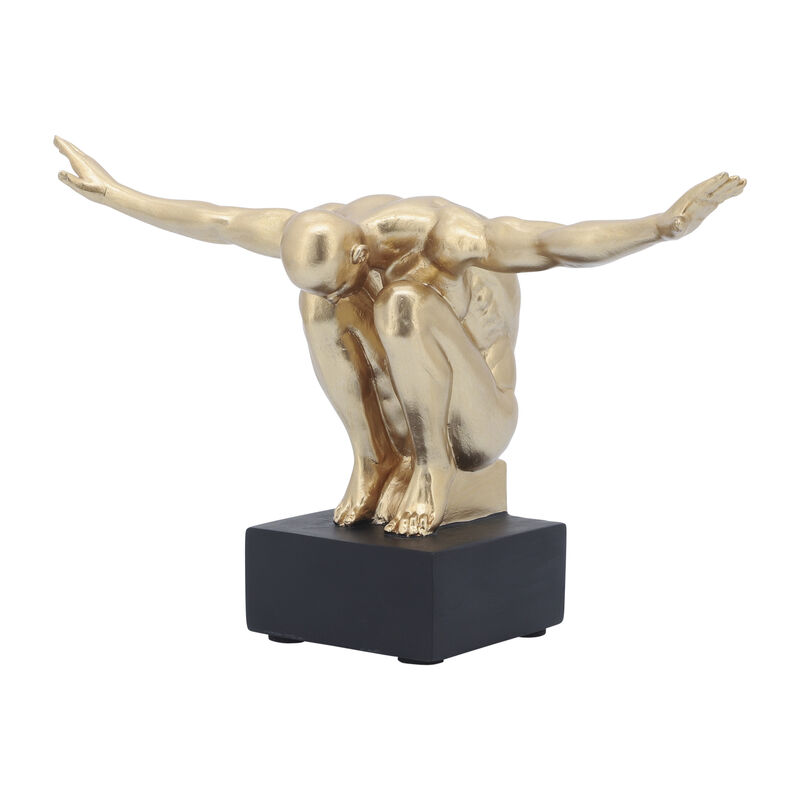 Resin Man Sculpture Bookend image number 1