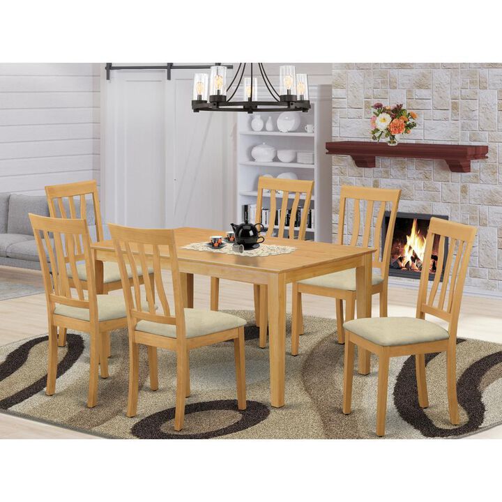 7 PC Dining room set - Small Kitchen Table and 6 Kitchen Dining Chairs
