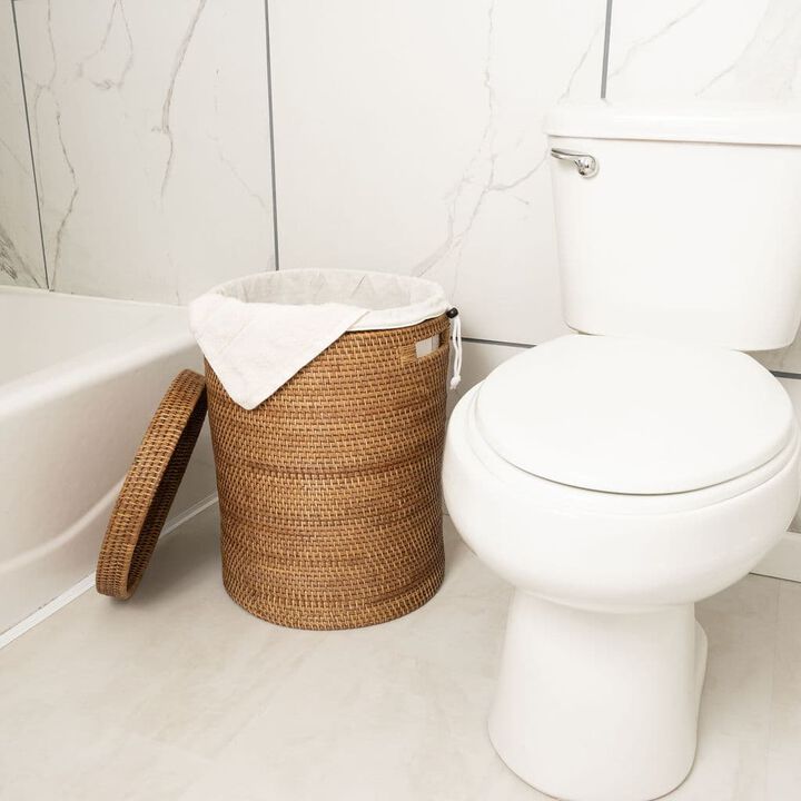 Saboga Home&trade; Round Hamper with Lid