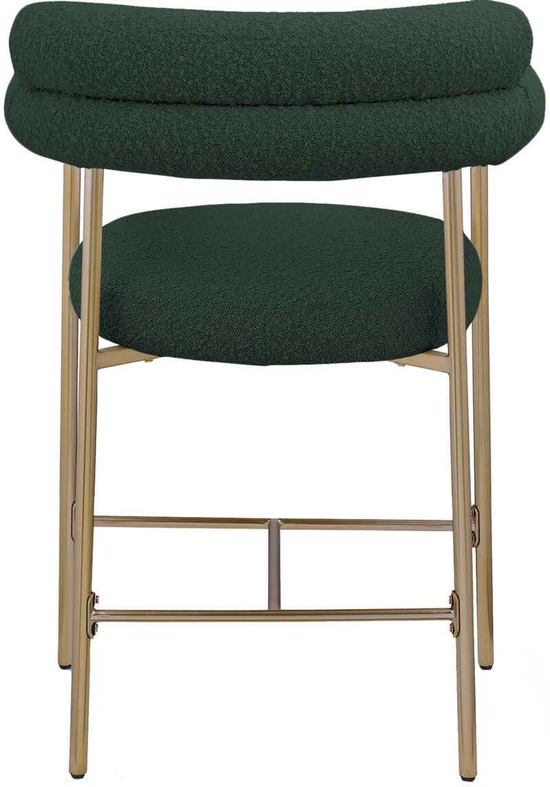 Meridian Furniture Blake Boucle Fabric Counter Stool, Set of 2