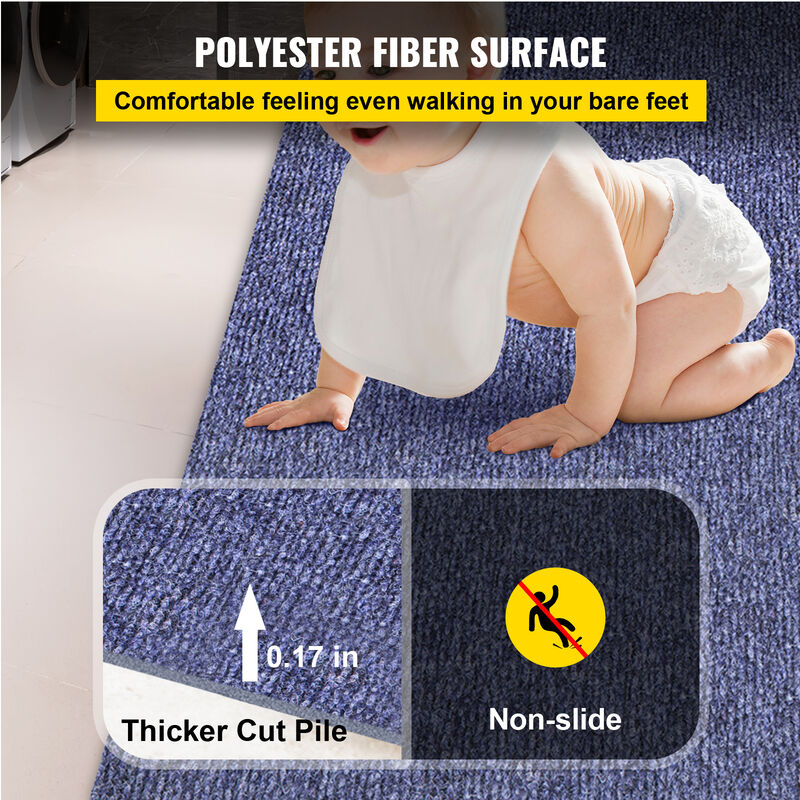 Indoor Outdoor Rug, Outdoor Carpet Blue 6x23ft Area Rugs Runner for Patio Deck image number 2