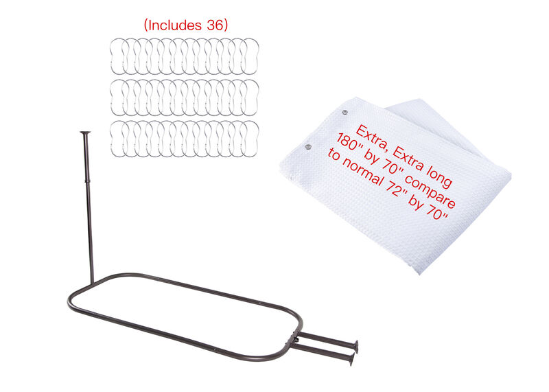 Rustproof Aluminum Hoop Oval Shower Rod image number 2