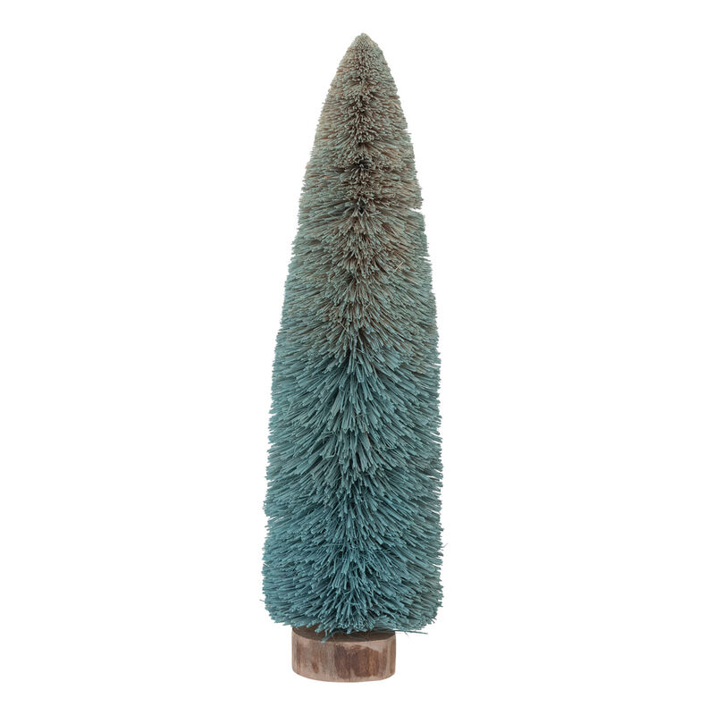 Sisal Bottle Brush Tree with Wood Base, Blue Ombre image number 0