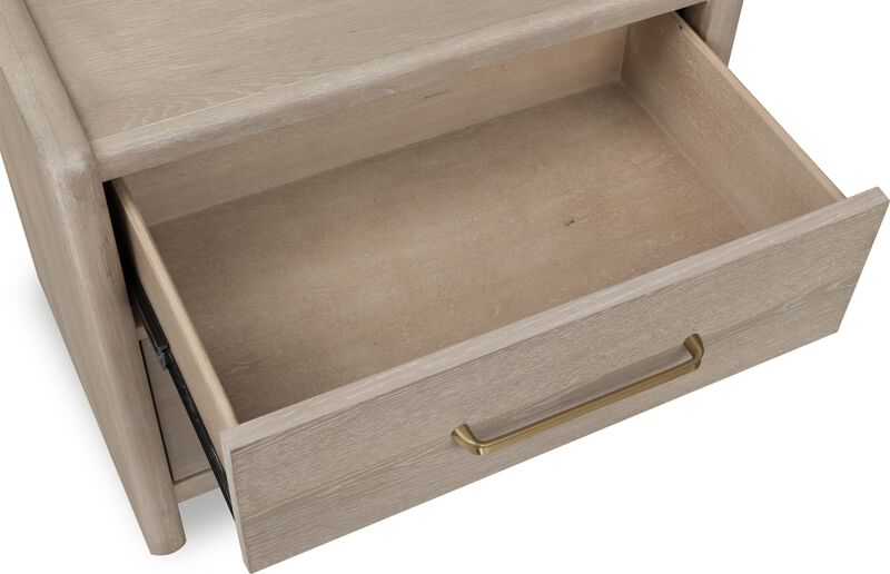 Gardenia 2 Drawer Oak Wood Nightstand in Chai image number 5
