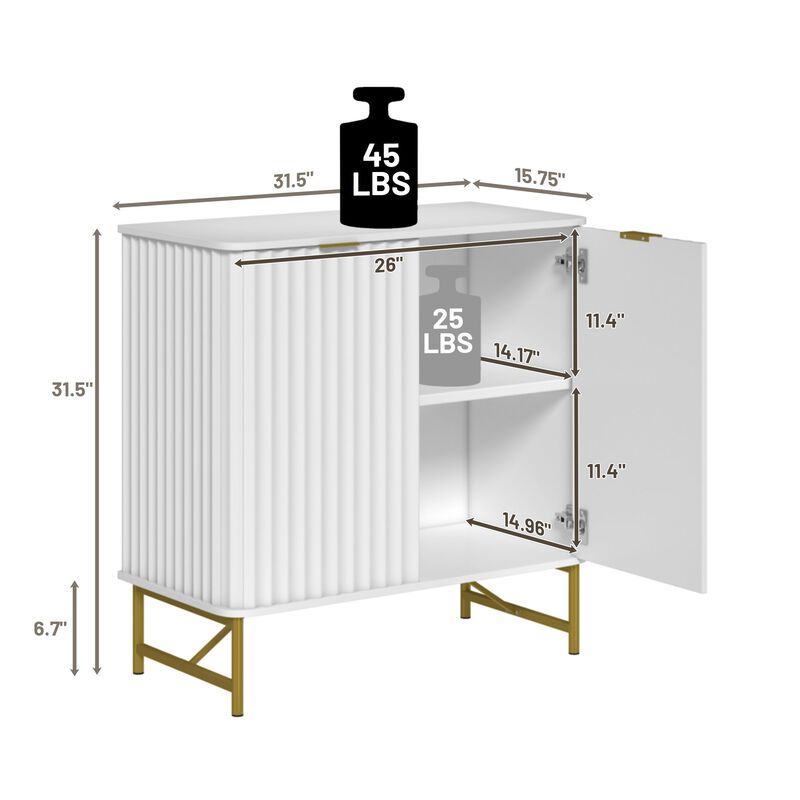 2-Door Accent Cabinet Storage Cabinet