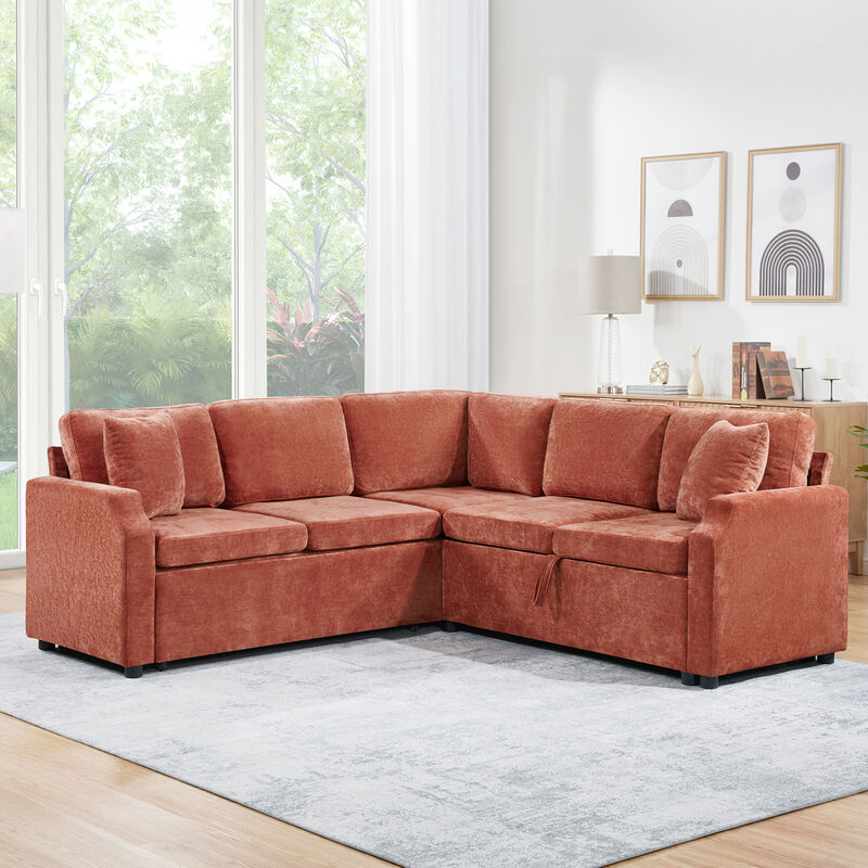Merax Sectional Sofa Bed L-shaped Sectional