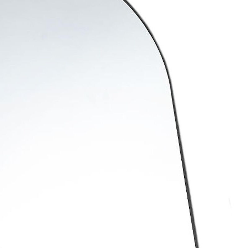 HomeRoots 63" Black Metal Arch Freestanding and Wall Mount Framed Full Length Mirror image number 4