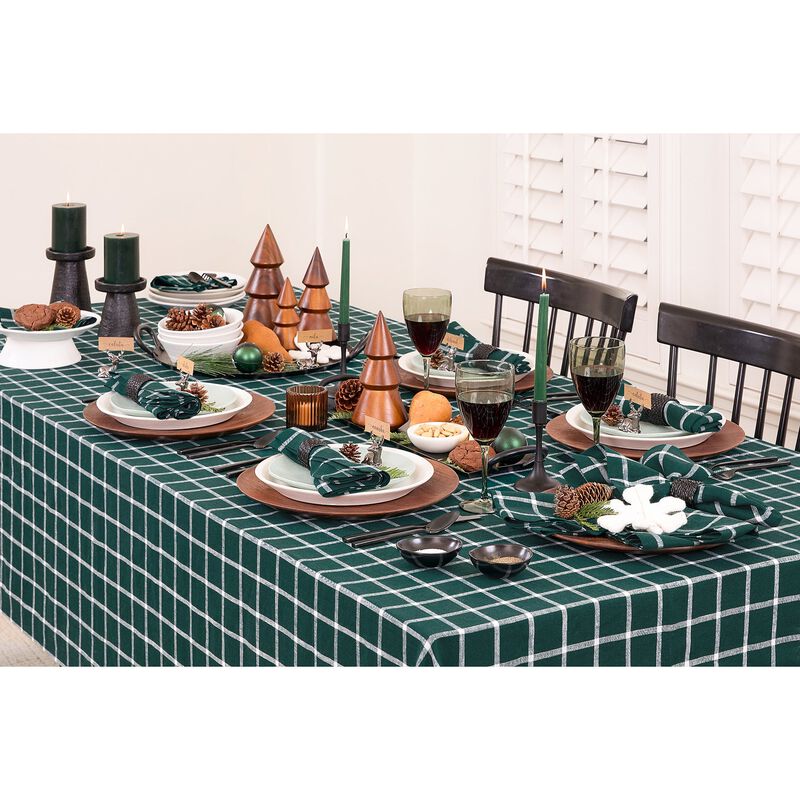 Solino Home 100% Pure Linen Tablecloth - Windowpane