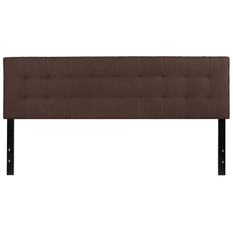 Flash Furniture Tufted Upholstered King Size Headboard in Dark Brown Fabric image number 0