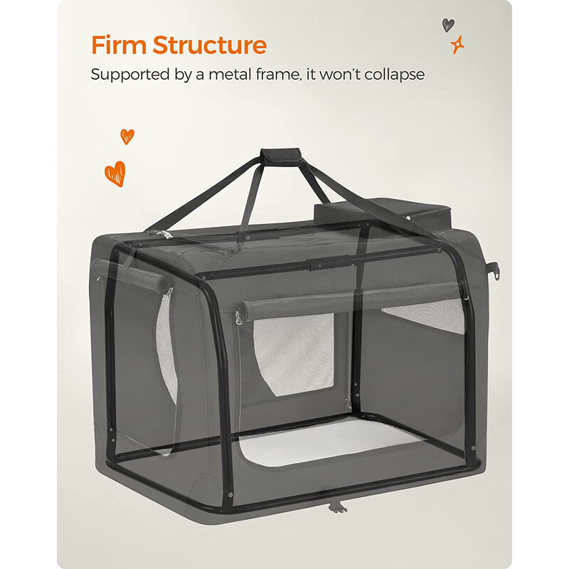 Collapsible Soft Dog Crate with Easy Setup and Portable Design image number 5
