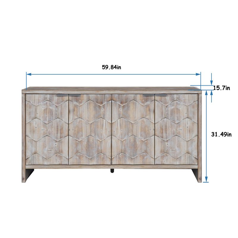 Susgus Farmhouse Accent Cabinet image number 9
