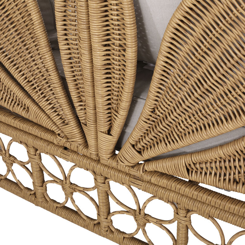 Merax Outdoor Sofa Daybed with 3 Pillows