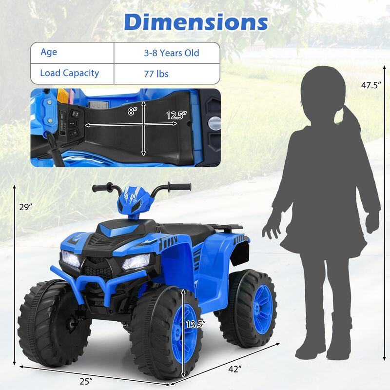 24V Electric Kids ATV Ride On Toy with Wireless Connection for Ages 3 to 8 image number 2