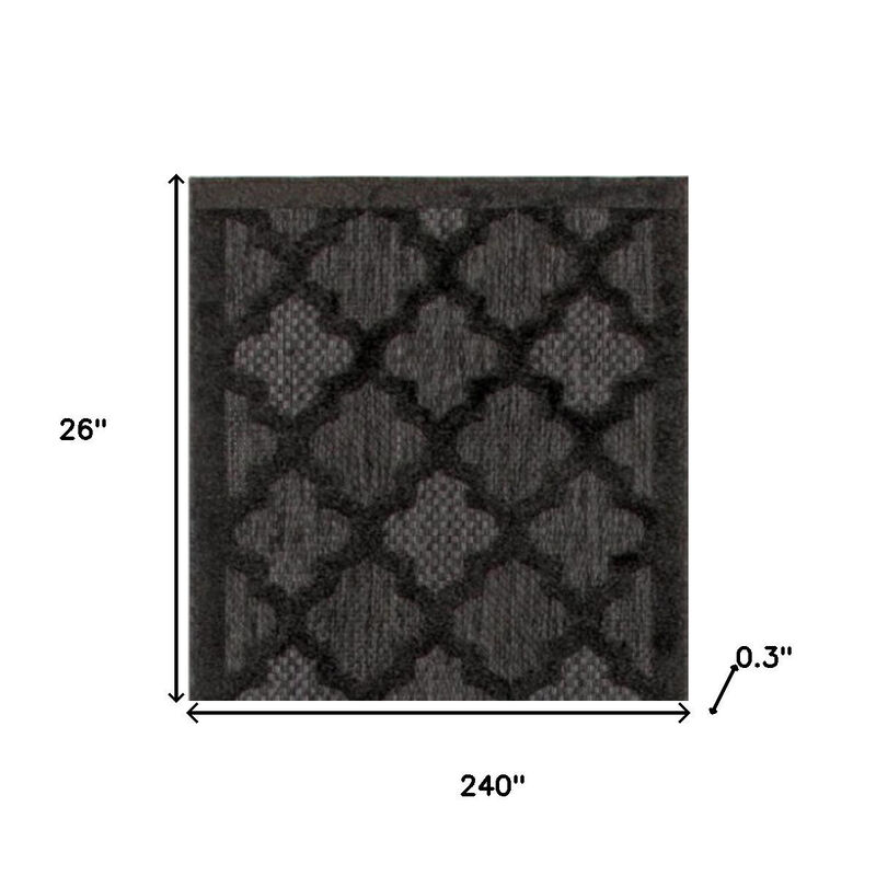 HomeRoots Trellis Indoor Outdoor Runner Rug image number 2