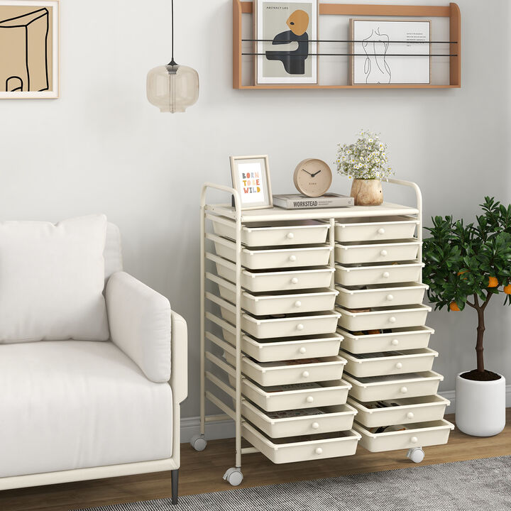 20-Drawer Rolling Utility Cart &ndash; Ideal Studio Storage Solution