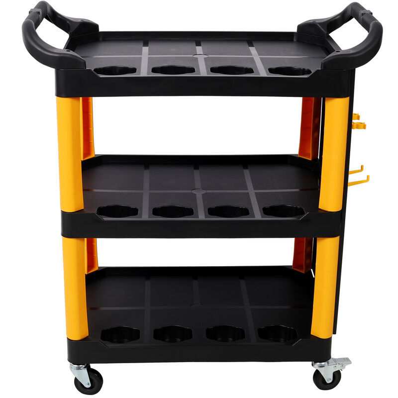 ELEMENT ACE 3 Tier Rolling Heavy Duty Utility Organizer Cart with Pegboard Hooks Spray Bottle Holders for Garage Workshop Auto Detail Repair Shop Tool Storage image number 3