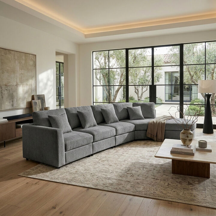 Fimerl Oversized Chenille Sectional Sofa