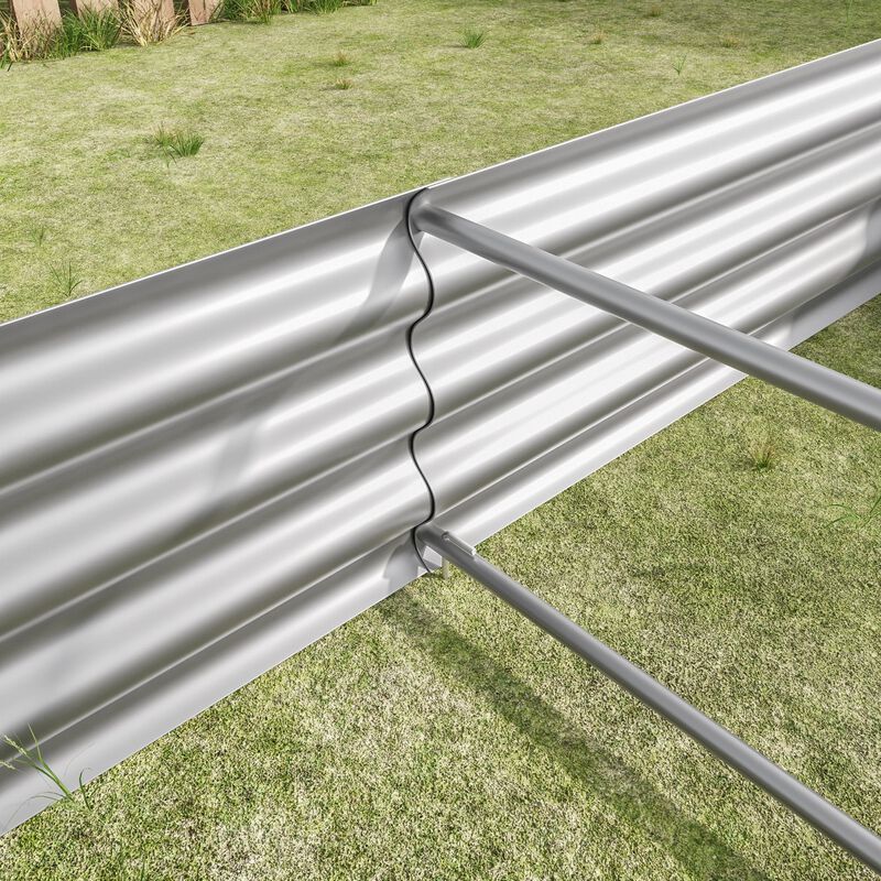 Clihome 6&times;3&times;1ft Metal Raised Rectangle Planter Beds for Plants image number 4