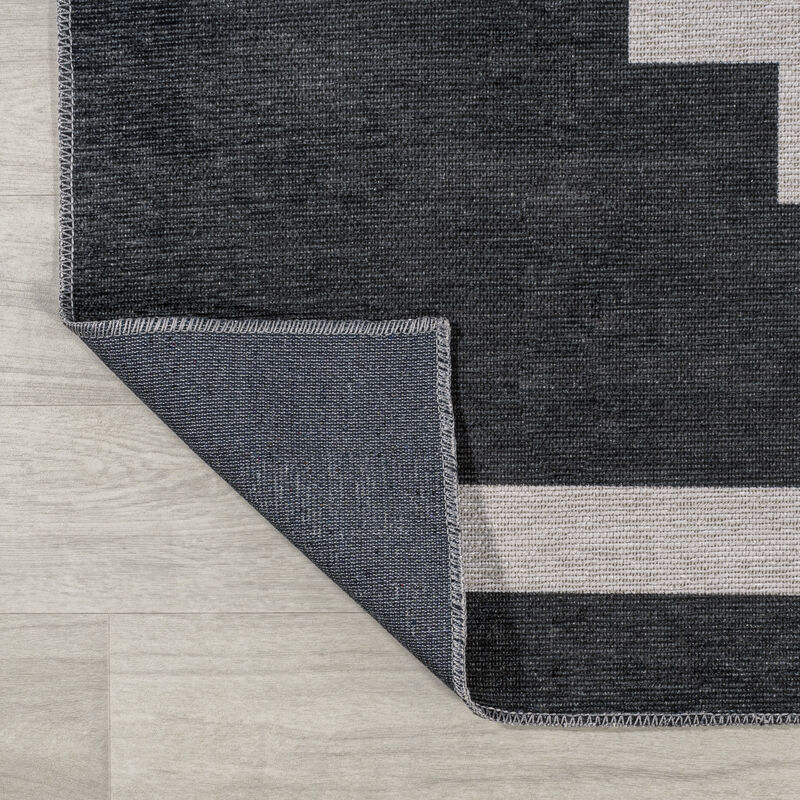 Adriel Geometric Tribal Medallion Machine Washable Area Rug image number 8