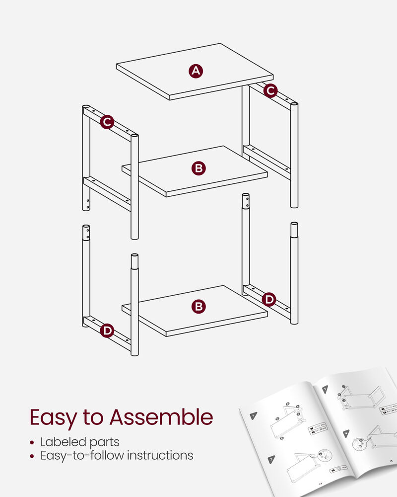 Minimal Small Side Table &ndash; Ideal for Bedside Use, Sofa Corners, or Reading Nooks
