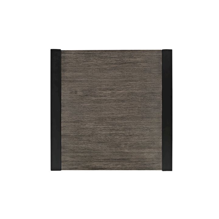 Jofran Pinnacle Modern Loft Iron and Wood Grey End Table