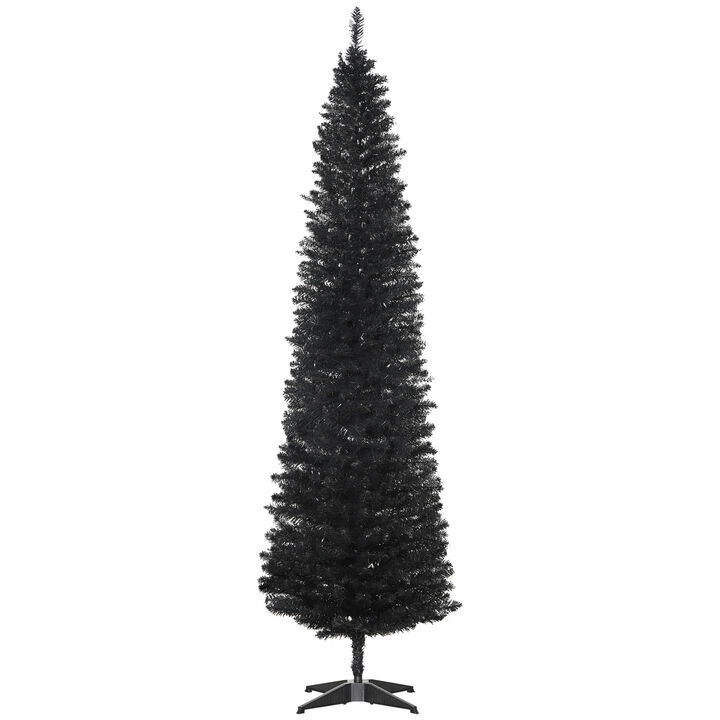 BreeBe 7' Slim Artificial Pencil Christmas Tree with 499 Tips