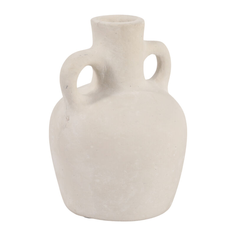 6x4" Paper Mache Boho Bud Vase, Ivory image number 1