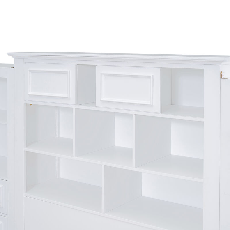 Merax Platform Bed with Storage Headboard image number 7