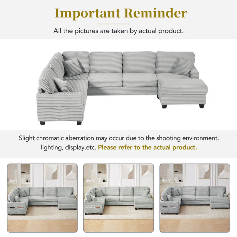 Merax Sectional Sofa U-shaped Sectional