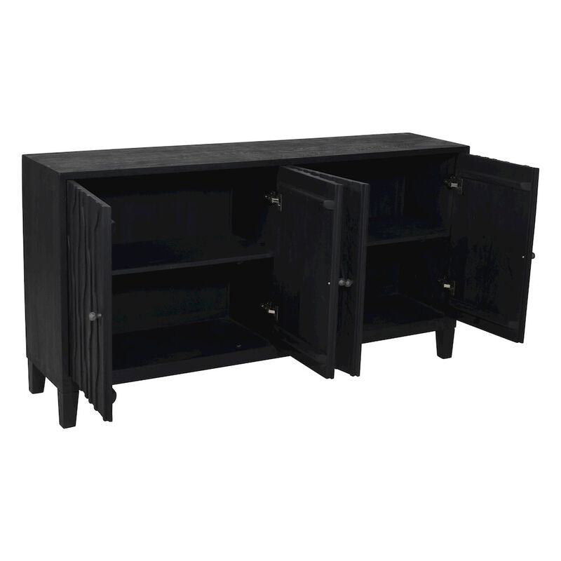 Alex Hamilton Orchard 4-Door Sideboard in Graphite Black Reclaimed Wood