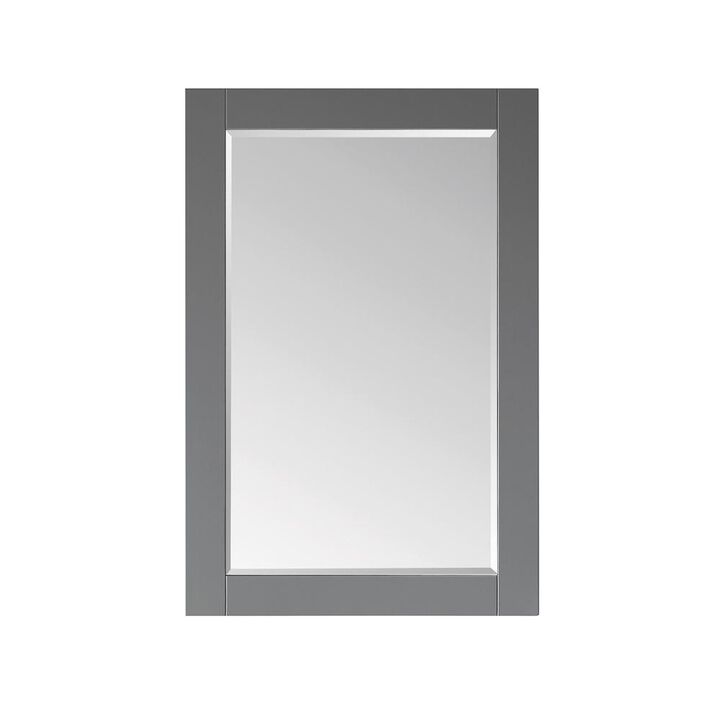 Altair 24 Rectangular Bathroom Wood Framed Wall Mirror in Gray