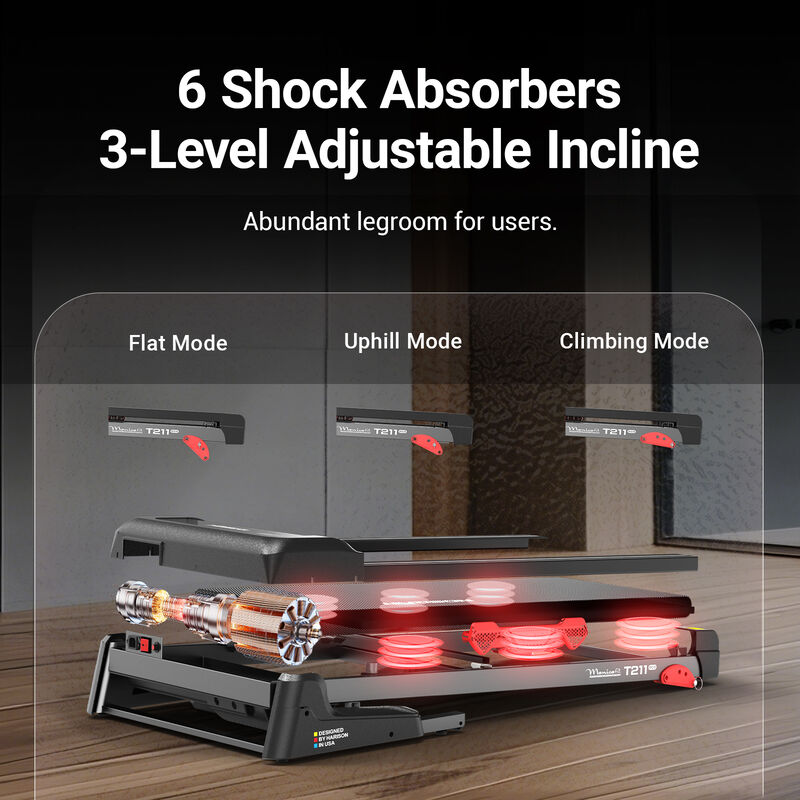 HARISON Folding Treadmill for Home, Intelligent Treadmill with Incline, Compact Running Machine (HR-T211) image number 6