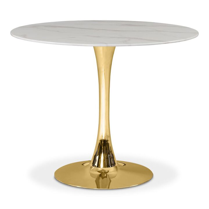 Meridian Furniture Tulip Gold Dining Table