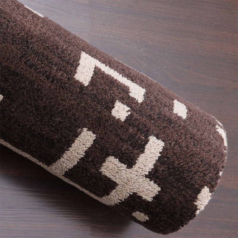 HAND KNOTTED WOOL Contemporary AREA RUGS  - Rectangle Shape, Contemporary Modern, Medium Pile Handmade Area Rugs for Living Room, Bed Room (N01115) image number 6